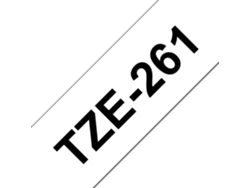 Cinta laminada Compatible Brother Tze261 Texto Negro / Fondo Blanco 36Mm X 8M