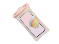 Funda universal impermeable para teléfono móvil con cordón.
