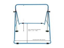 Barra horizontal ajustable, 5 configuraciones de altura, construcción de acero resistente, OEM azul
