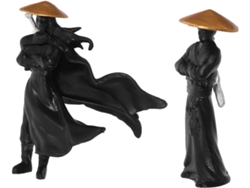 Figuritas Guerreros Chinos Antiguos, Decoración Escritorio Terrario Plástico Negro, Estilo Antiguo,