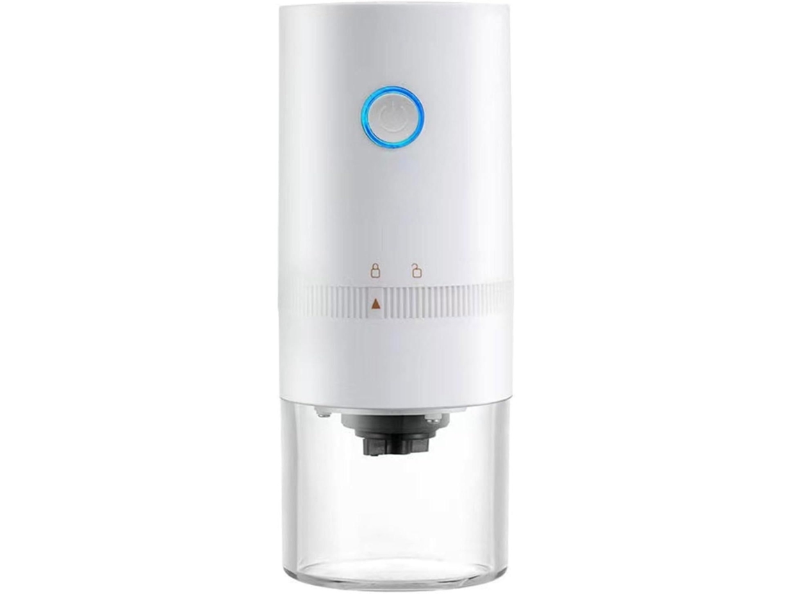 Molinillo de café eléctrico Mdug de 1500 mAh, recargable, de cerámica (blanco)