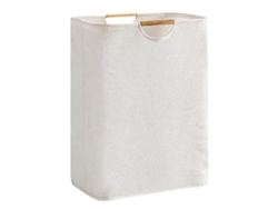Cesta de ropa plegable con asas, color madera natural, para dormitorios y baños, Tommy01