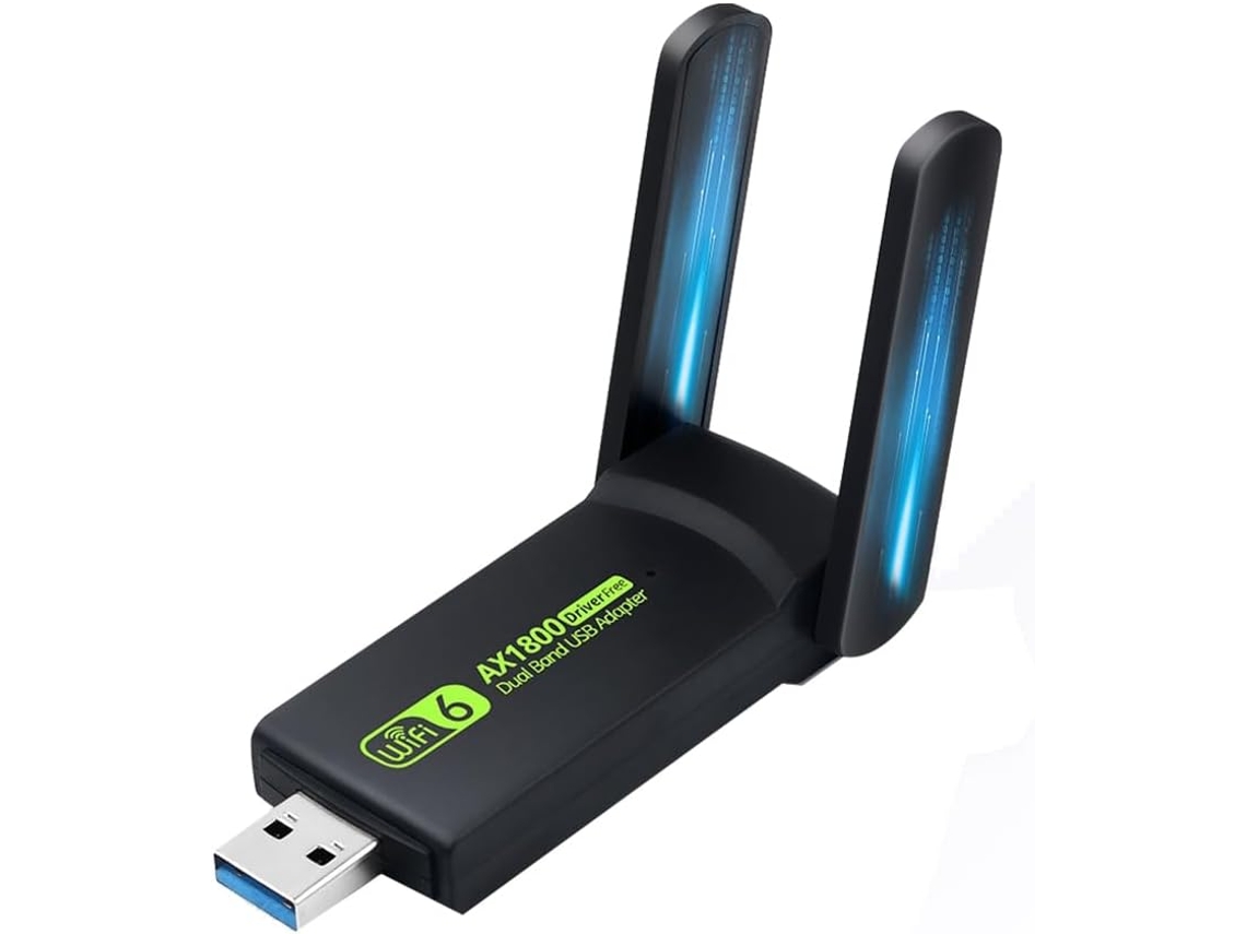 Adaptador de red USB 3.0 con Wi-Fi 6, 1800 Mbps, 802.11ax, doble banda de 2,4 GHz. SFUSHOS