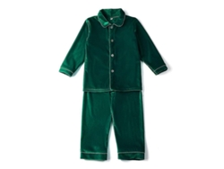 2026-pijamas Familiares De Invierno Para Niños Niñas Rojo Oro Terciopelo Calientitos Talla Normal 9-12m B Green