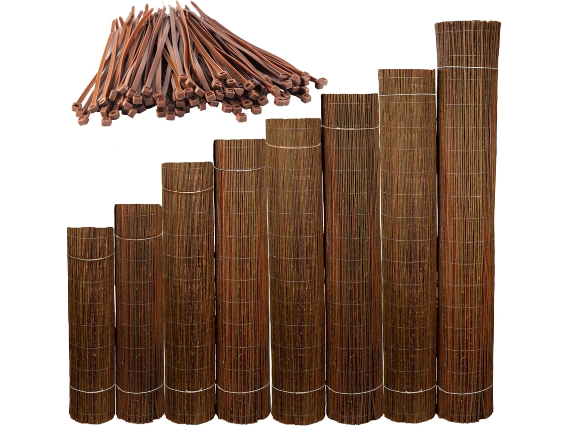 Valla de Mimbre Natural 100x300 cm para Jardín y Terraza – Malla de Ocultación Exterior