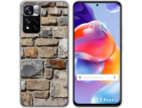 Carcasa para Xiaomi Redmi Note 11 Pro+ Plus 5G TUMUNDOSMARTPHONE Dibujos Ladrillo 03 Multicolor