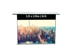 Pantalla de proyección eléctrica empotrable 3,20 x 2,00m, Formato 16/10, Función WiFi
