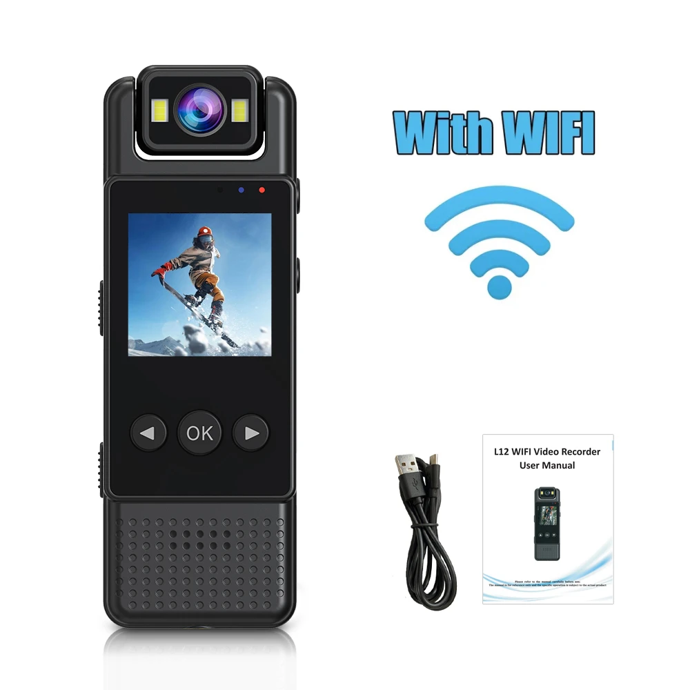 Mini Câmera Portátil Hd 1080p, Gravador Compacto, Dvr com Visão Noturna MDUG (versão Wi fi 8g)