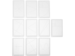 Regla Acrílica De Proporción Áurea De 10 Piezas – Compás De Proporción Ajustable Para Dibujo