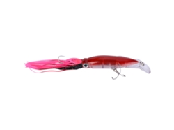Señuelo Artificial De Calamar Hard Minnow Wobblers De 13,5 Cm Con Anzuelo Triple Para Pesca (rojo)
