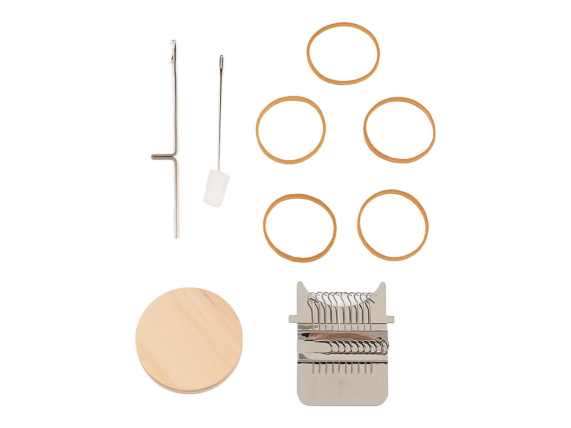 Loom Pequeño Para Remendar Con 10 Ganchos Acero Inoxidable Madera Fácil Uso Para Alfombras Bufandas Ropa