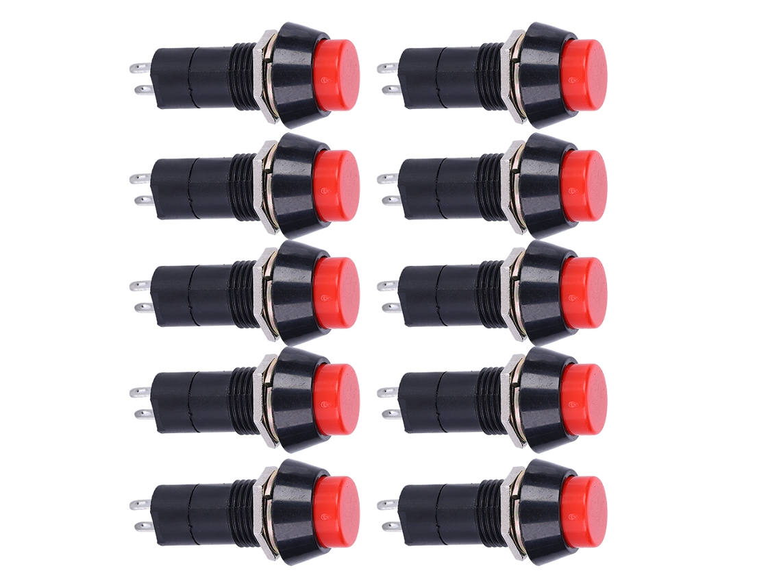 2026dz-10 Peças Interruptor De Auto-bloqueio Pbs305a Vermelho Interruptor De Plástico Acessório Industrial