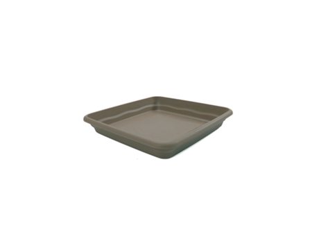 PLASTIKEN 7829 - Plato Cuadrado de 29 cm para Macetas TERRA de 33 cm 14L Taupe