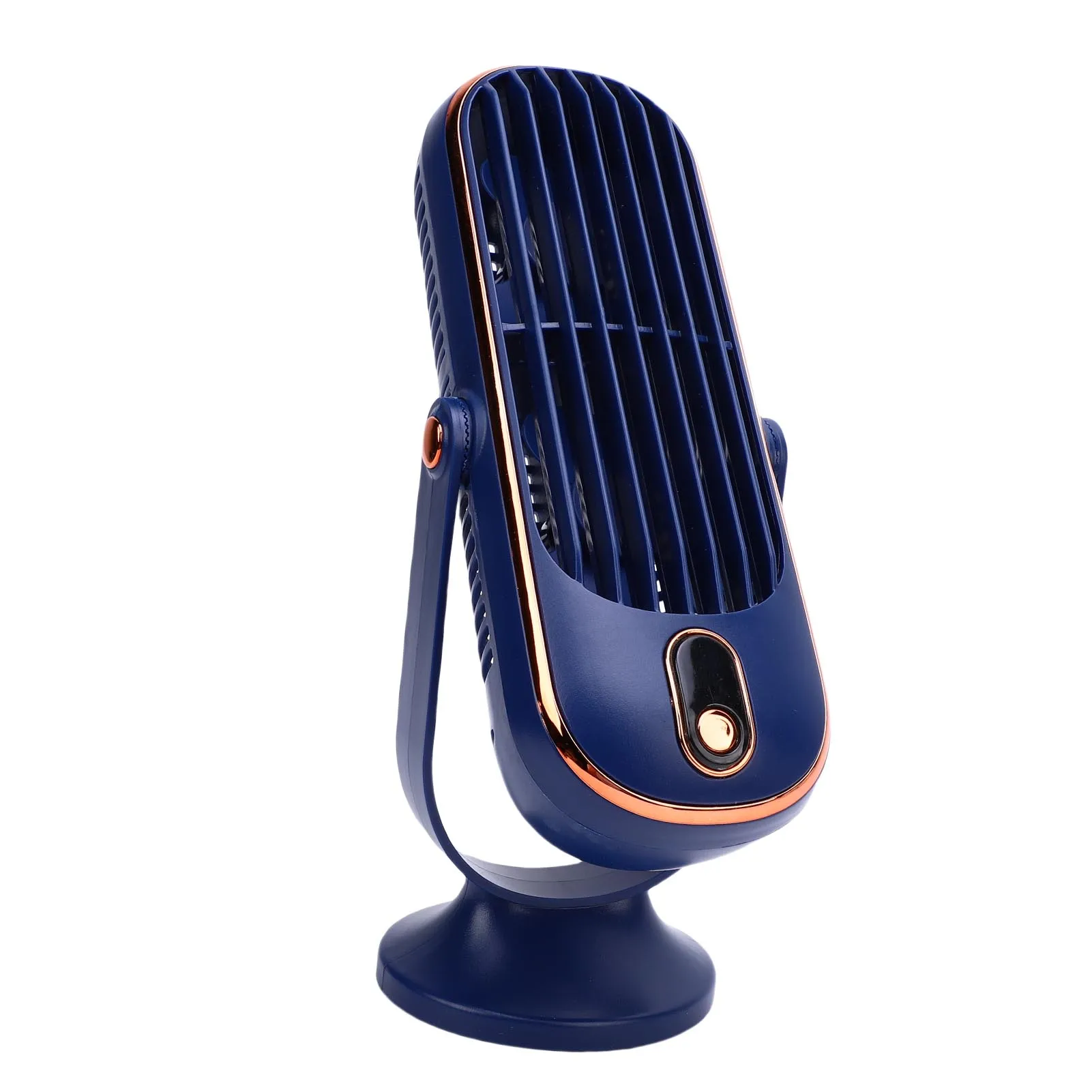 Ventilador De Torre De Escritorio Recargable Por Usb (azul), Equipado Con Un Motor Sin Escobillas Y 5 Velocidades Ajustables.