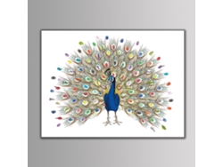 Invitación de boda con tinta de pavo real y árbol de firmas
