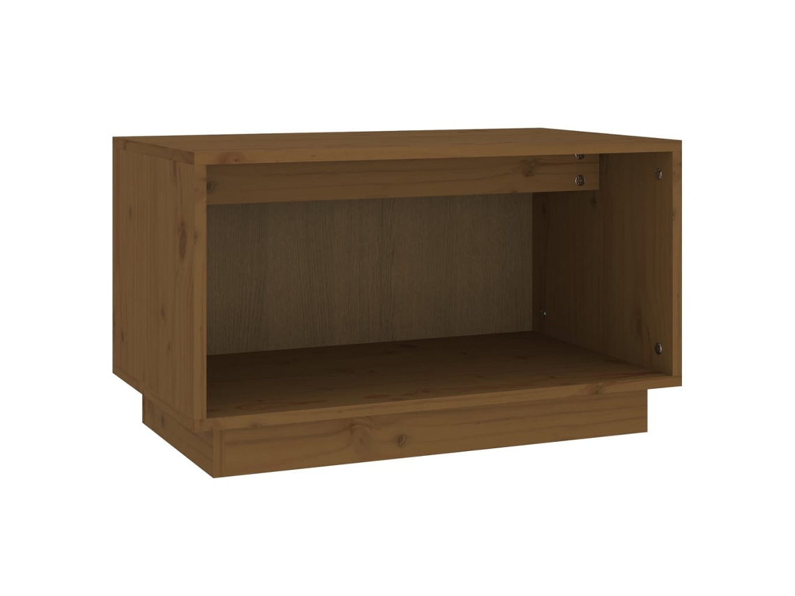 Mueble de TV de madera maciza de pino, color marrón miel, MAISON EXCLUSIVE (60 x 35 x 35 cm)