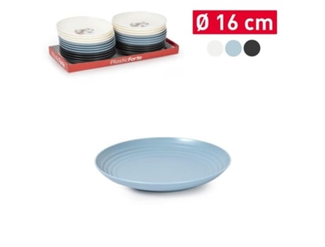 Plato Llano 16 Cm Reutilizable Ideal Fiestas Gris PLASTIC FORTE