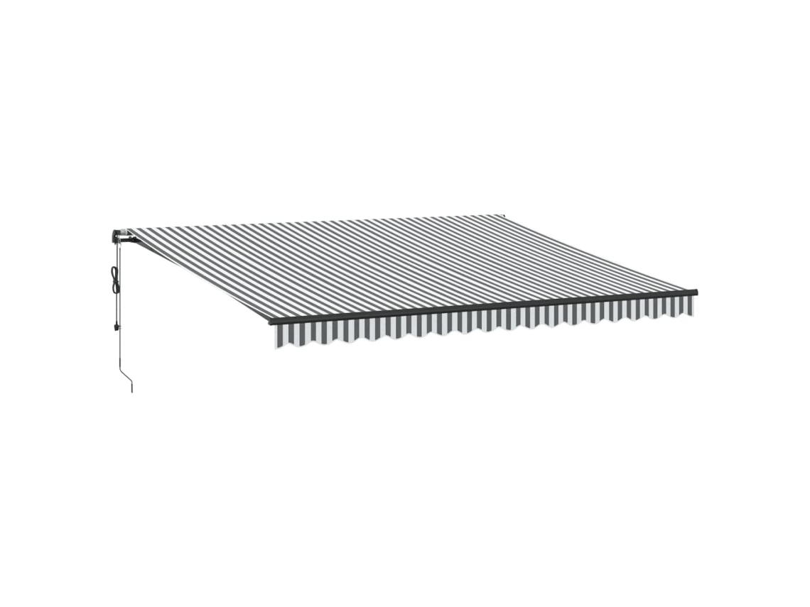 Maison Exclusive - Toldo Retráctil Automático Gris Antracita Y Blanco 450x350 Cm