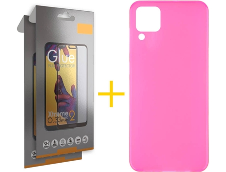 Kit Funda + Protector de Pantalla Huawei P40 Lite SKYHE Cristal Templado 7196 Rosa