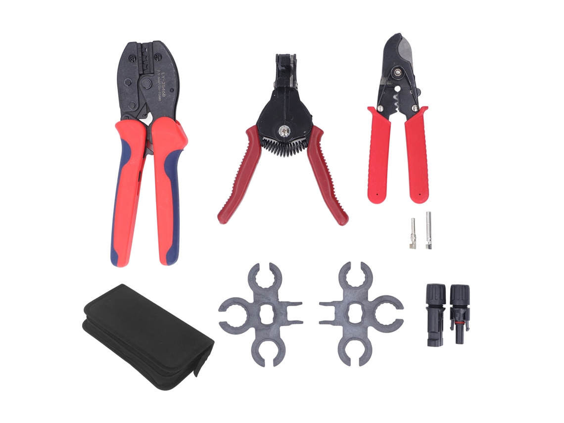 Kit De Herramientas Para Crimpar Paneles Solares Con Cortador, Pelacables, Llaves Y Conector De 2,5-6 Mm².