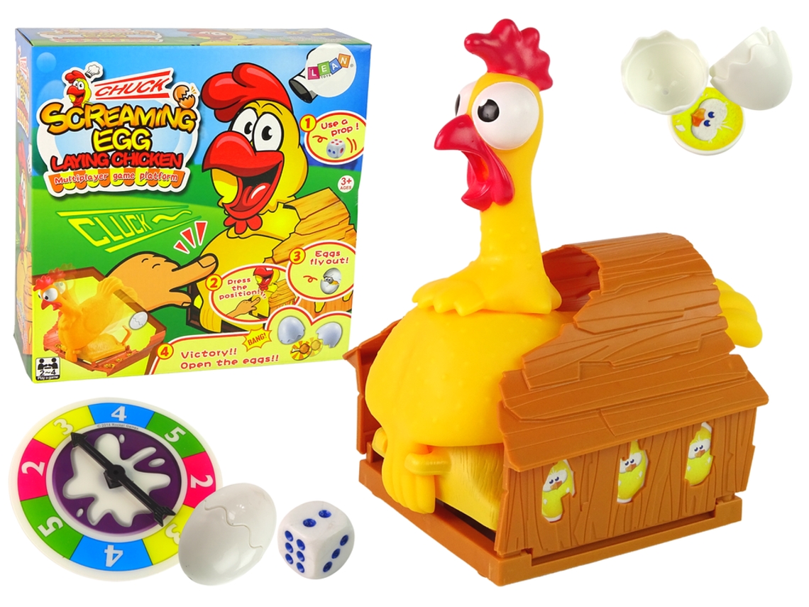 Juego multijugador familiar de gallinas ponedoras y huevos gritones B.active