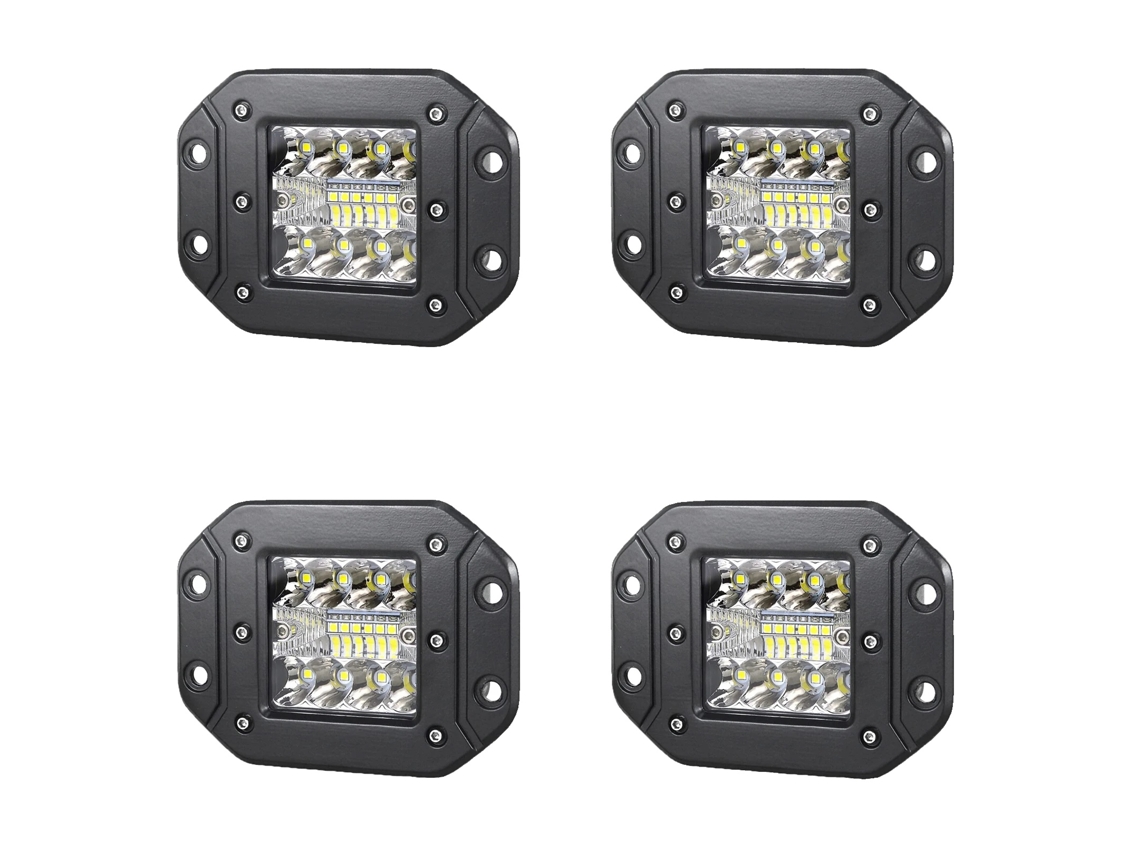 Linterna LED de 42 W de brillo, resistente al agua, 4 unidades de haz puntual de 42 W OEM
