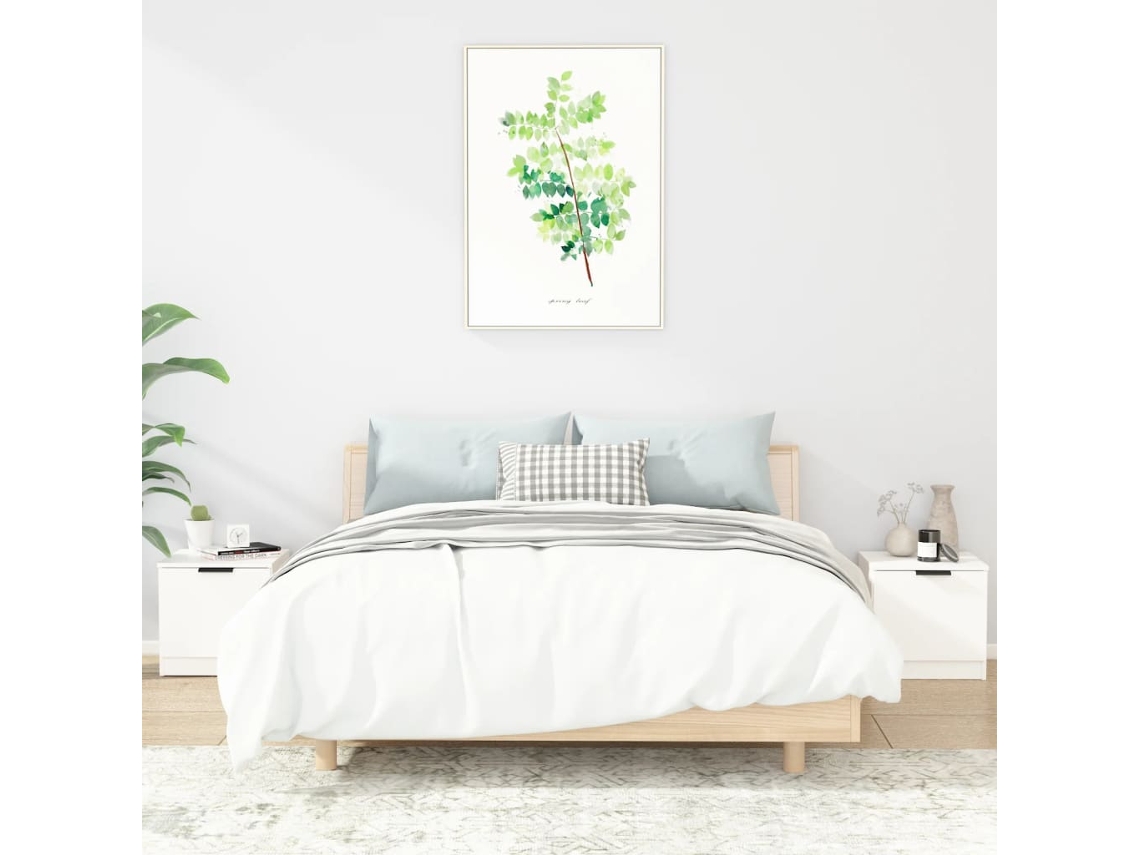 Mesitas de Noche LOVELY HOME Mesinha 2 Pcs 40X39X40 Cm Branco