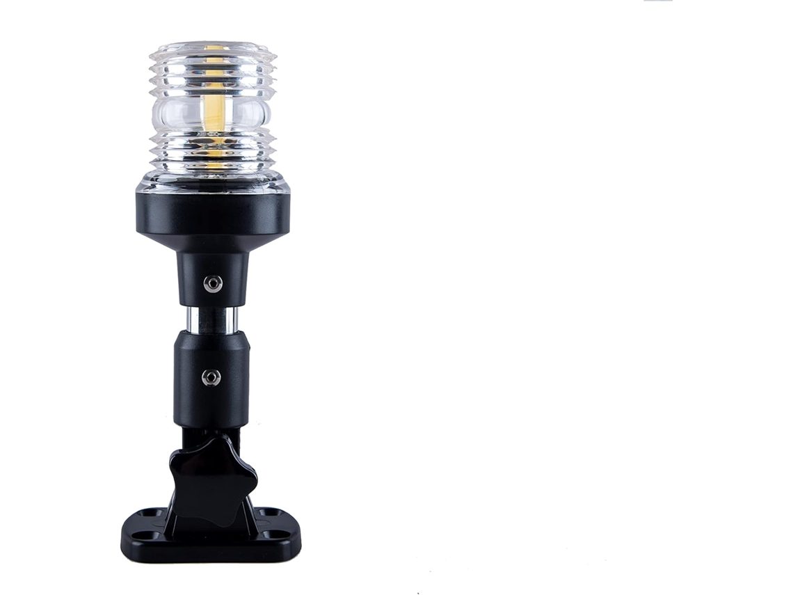 Luz de popa plegable, fácil instalación y larga duración para alta visibilidad en barcos y yates (6, blanco)