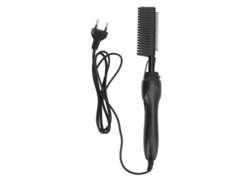 Peine Eléctrico Térmico Para Alisar Y Rizar Cabello Húmedo/seco, 3 Ajustes De Temperatura, Enchufe Europeo, 100-240 V, Negro.