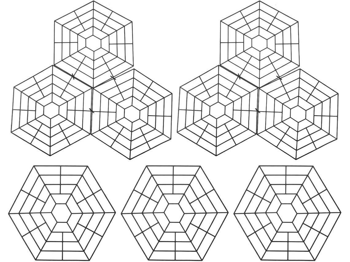 Red Protectora Flotante Hexagonal De 15 Piezas Para Estanques
