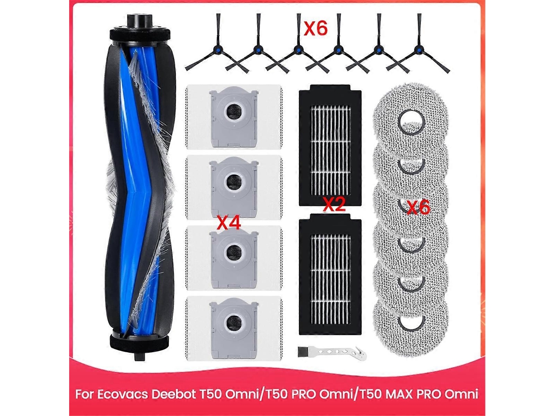Kit de accesorios de repuesto para aspiradora robot Webake T50 Omni/T50 Pro Omni/T50 Omni.