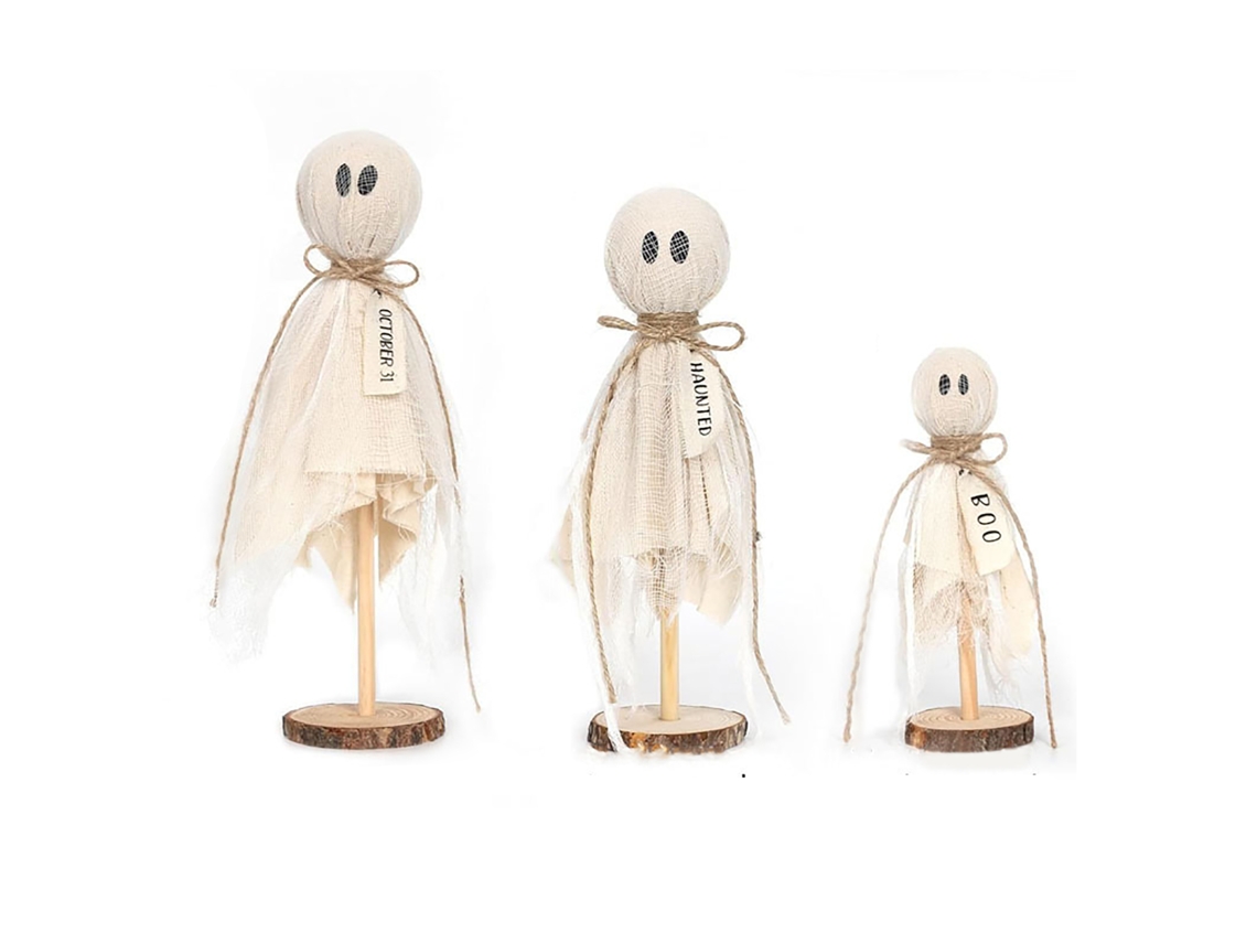 2026-adorno De Madera Espeluznante Con Forma De Fantasma Para Hogar Y Centros Comerciales Interiores