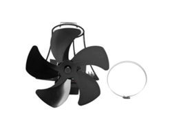 Ventilador de pared para chimenea con 5 aspas, aluminio, magnético, silencioso.