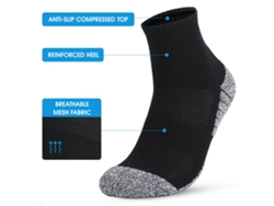 2026rebe-3 Pares Calcetines De Senderismo Acolchados Para Hombre Algodón Crew Deportivos Al Aire Libre Trekking Caminar