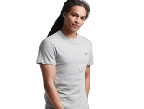 Camiseta para Hombre SUPERDRY (S - Algodón - Gris)