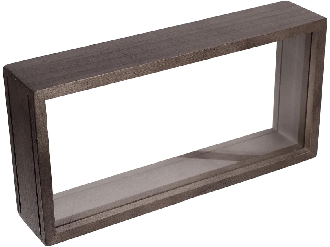 Marco rectangular de madera y acrílico para exhibir flores secas - Decoración de mesa versátil - GOKOCO