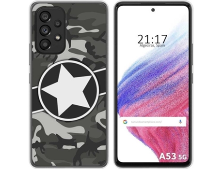 Carcasa para Samsung Galaxy A53 5G TUMUNDOSMARTPHONE Dibujos Camuflaje 02 Multicolor