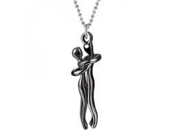 Colgante De Pareja Abrazo Exquisito Collar Mujer Moda Joyería Día San Valentín Bk3