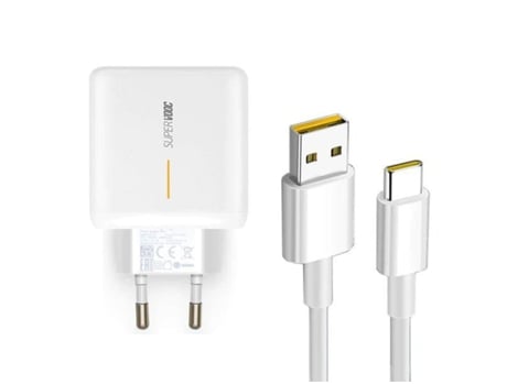 Kit Cargador 20W Carga Rápida 4A Vooc 2.0 Cargador Rápido Tipo C Cable Oppo Reno5 K