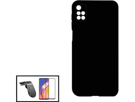 Kit Carcasa + Protector de Pantalla GorilaGlass + Soporte de Auto Magnético L Xiaomi Redmi 10 2022 G4M Negro