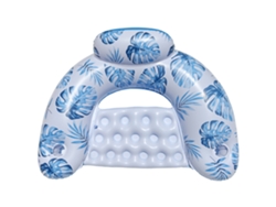 Silla Hinchable Para Piscina Con Portavasos Y Respaldo Juguete Azul Para Fiestas En La Piscina Siurn