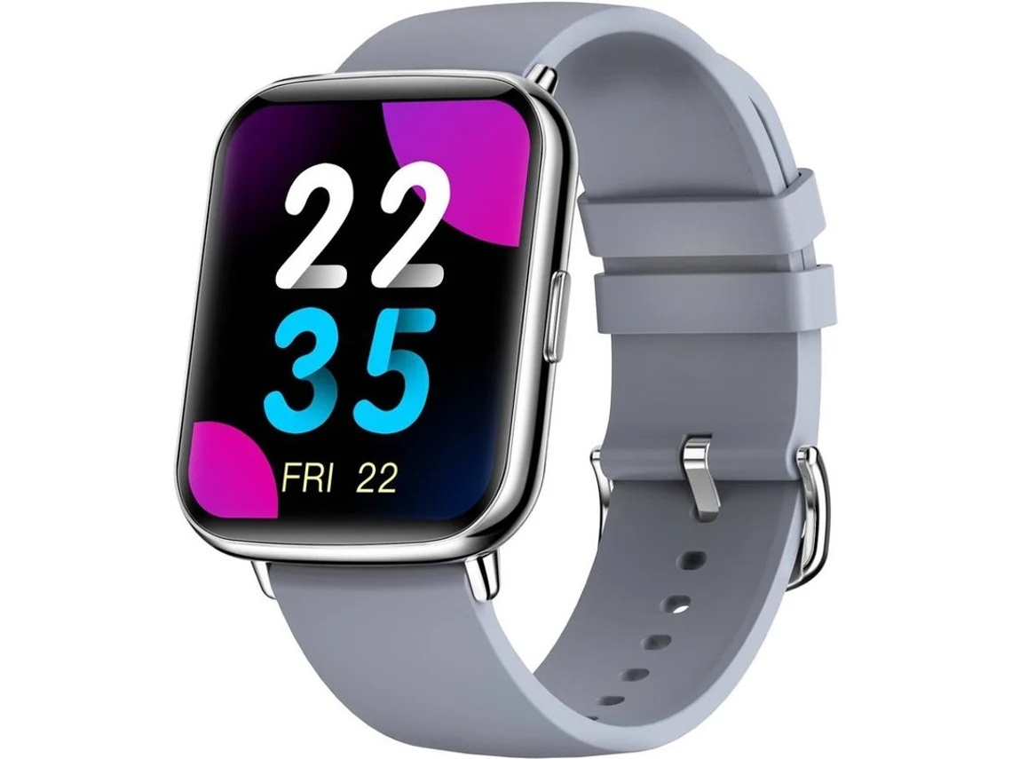Reloj deportivo táctil de 1,69", resistente al agua IP68, con monitor de frecuencia cardíaca, sueño, podómetro, monitor de actividad y cronómetro, compatible con Android/iOS (gris). Bestvite