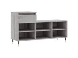 Zapatero Sonoma MAISON EXCLUSIVE gris con derivados de madera (102 x 36 x 60 cm)