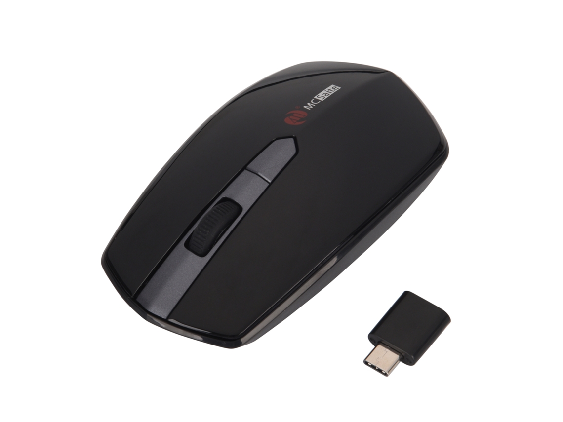 Ratón Inalámbrico Mc-369ag Usb-c Mini Ultradelgado Compacto Para Oficina En Casa, Juegos, Negocios - Negro
