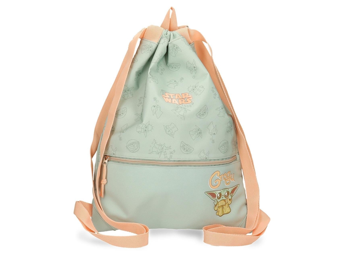 STAR WARS Mochila Saco Y Porta Alimentos Poliéster Grogu Verde