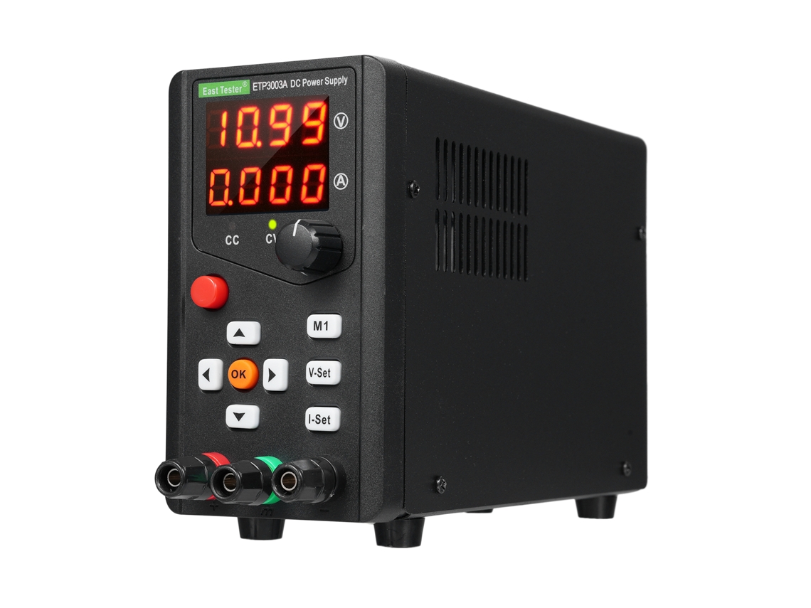 Fuente de alimentación regulada para CD East Tester ETP3003A de 30 V, 3 A y 90 W, ajustable para laboratorio, con control remoto.