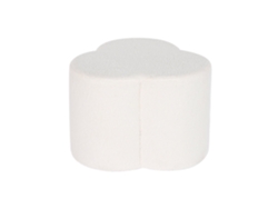 Reposapies Poliester Borreguito Blanco 53x53x40cm