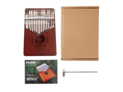 Piano de pulgar Kalimba Siurn de 17 teclas en color marrón caoba
