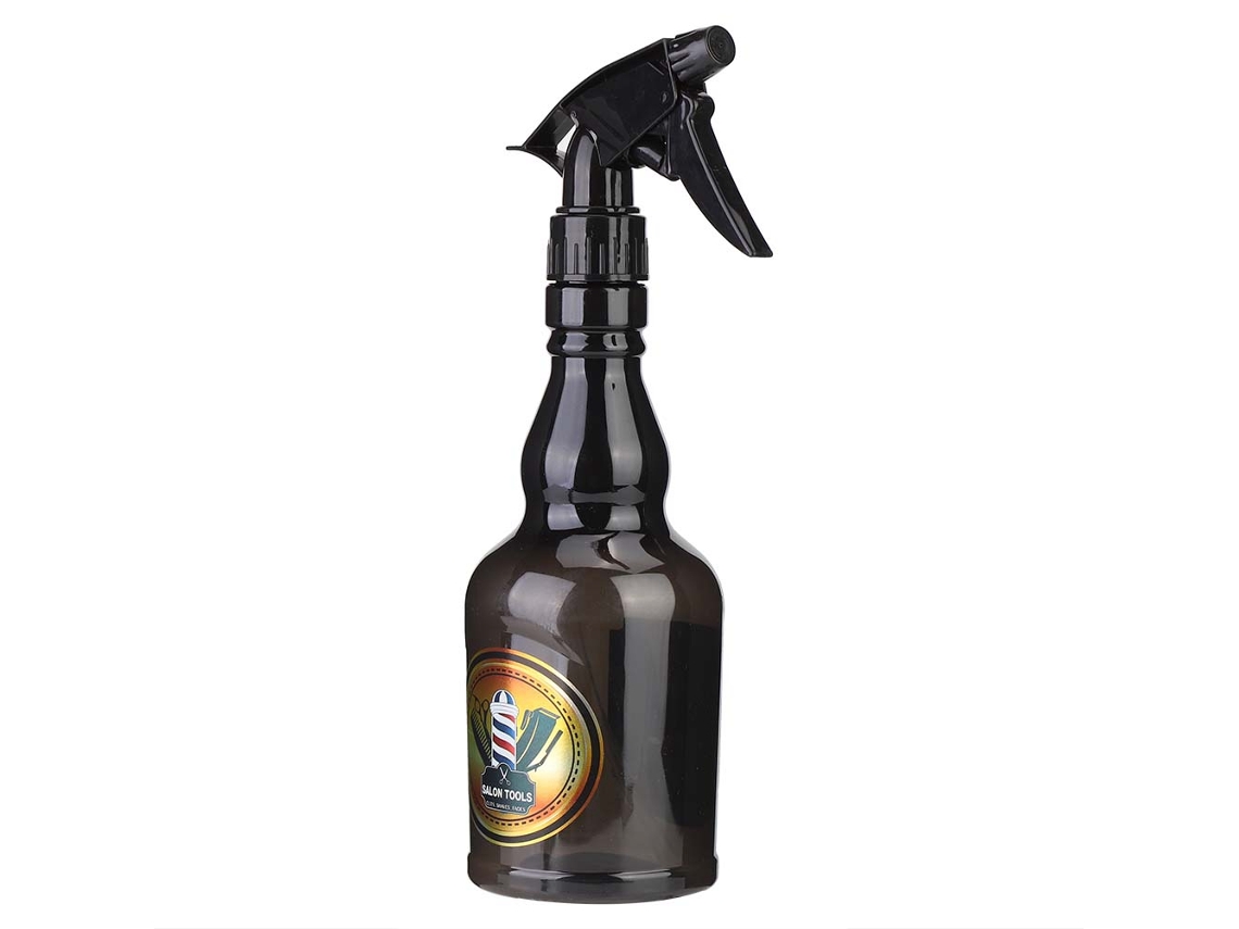 Botella De Pulverización Reutilizable Vintage De 650ml Para Peluqueros Herramienta De Peluquería (negro)