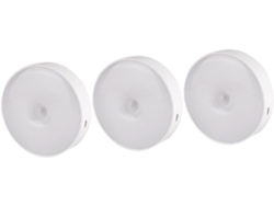 Juego De 3 Luces Nocturnas Led Cálidas Para Dormitorio